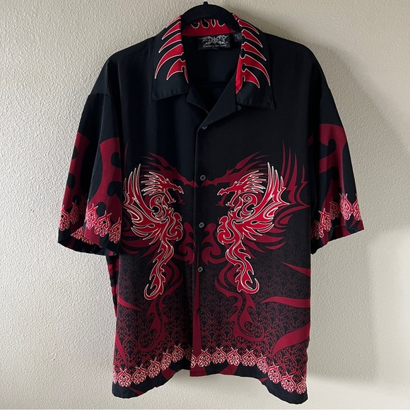 Dragonfly Clothing Company Dragon Button Down Shirt - Picture 1 of 3